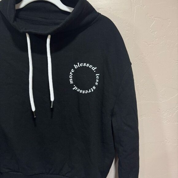 Nwts Reflex Life Is Out There  Sweatshirt Size Extra Small Black Womens More Ble - Picture 2 of 7